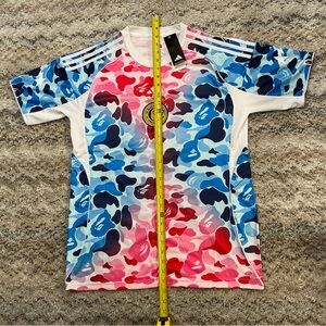 Bathing Ape x Adidas Special Edition Red and Blue Jersey